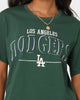 Majestic Athletic Women's Los Angeles Dodgers Boxy T-Shirt Dark Cedar
