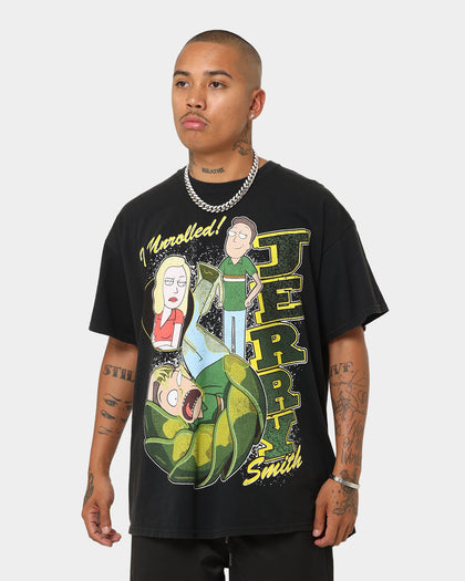 Goat Crew X Rick And Morty Jerry Vintage T-Shirt Washed Black