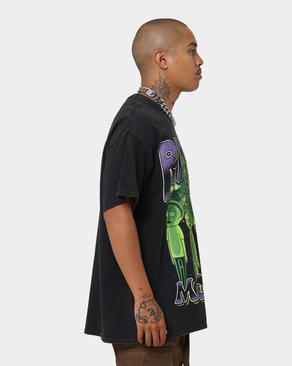 Goat Crew X Rick And Morty R&M Vintage T-Shirt Washed Black