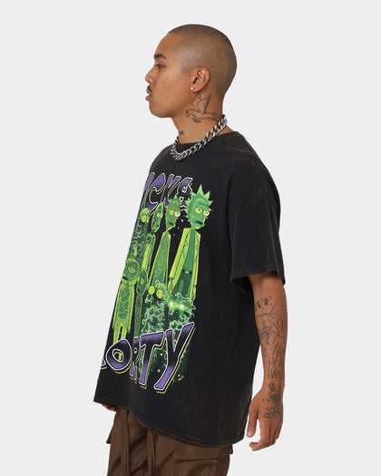 Goat Crew X Rick And Morty R&M Vintage T-Shirt Washed Black