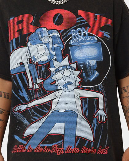 Goat Crew X Rick And Morty Roy Vintage T-Shirt Washed Black