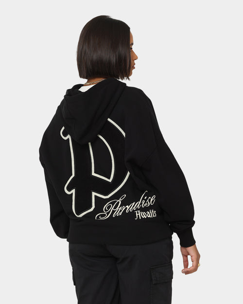 Loiter Paradise Zip Hoodie Off Black