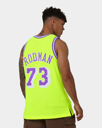 Mitchell & Ness Dennis Rodman Los Angeles Lakers '98-'99 Neon Jersey Neon Yellow