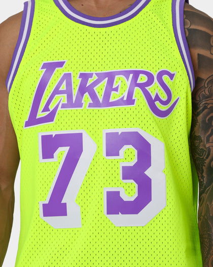 Mitchell & Ness Dennis Rodman Los Angeles Lakers '98-'99 Neon Jersey Neon Yellow