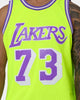 Mitchell & Ness Dennis Rodman Los Angeles Lakers '98-'99 Neon Jersey Neon Yellow