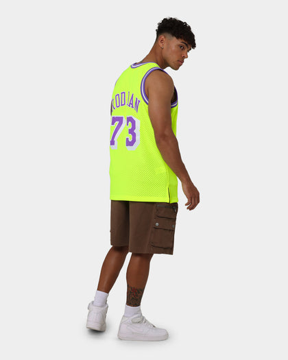 Mitchell & Ness Dennis Rodman Los Angeles Lakers '98-'99 Neon Jersey Neon Yellow