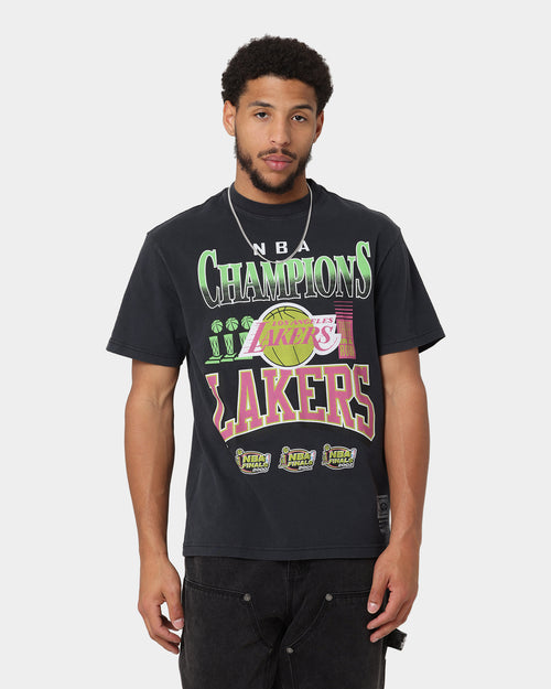 Mitchell & Ness Los Angeles Lakers '00-'02 Champions Neon Vintage T-Shirt Faded Black