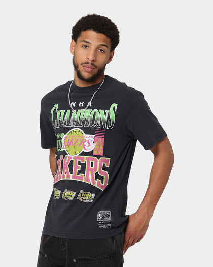 Mitchell & Ness Los Angeles Lakers '00-'02 Champions Neon Vintage T-Shirt Faded Black