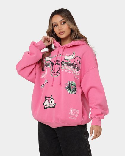Mitchell & Ness Chicago Bulls Neon Champs Hoodie Neon Pink