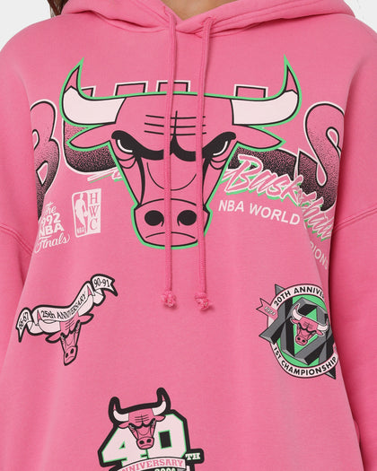 Mitchell & Ness Chicago Bulls Neon Champs Hoodie Neon Pink