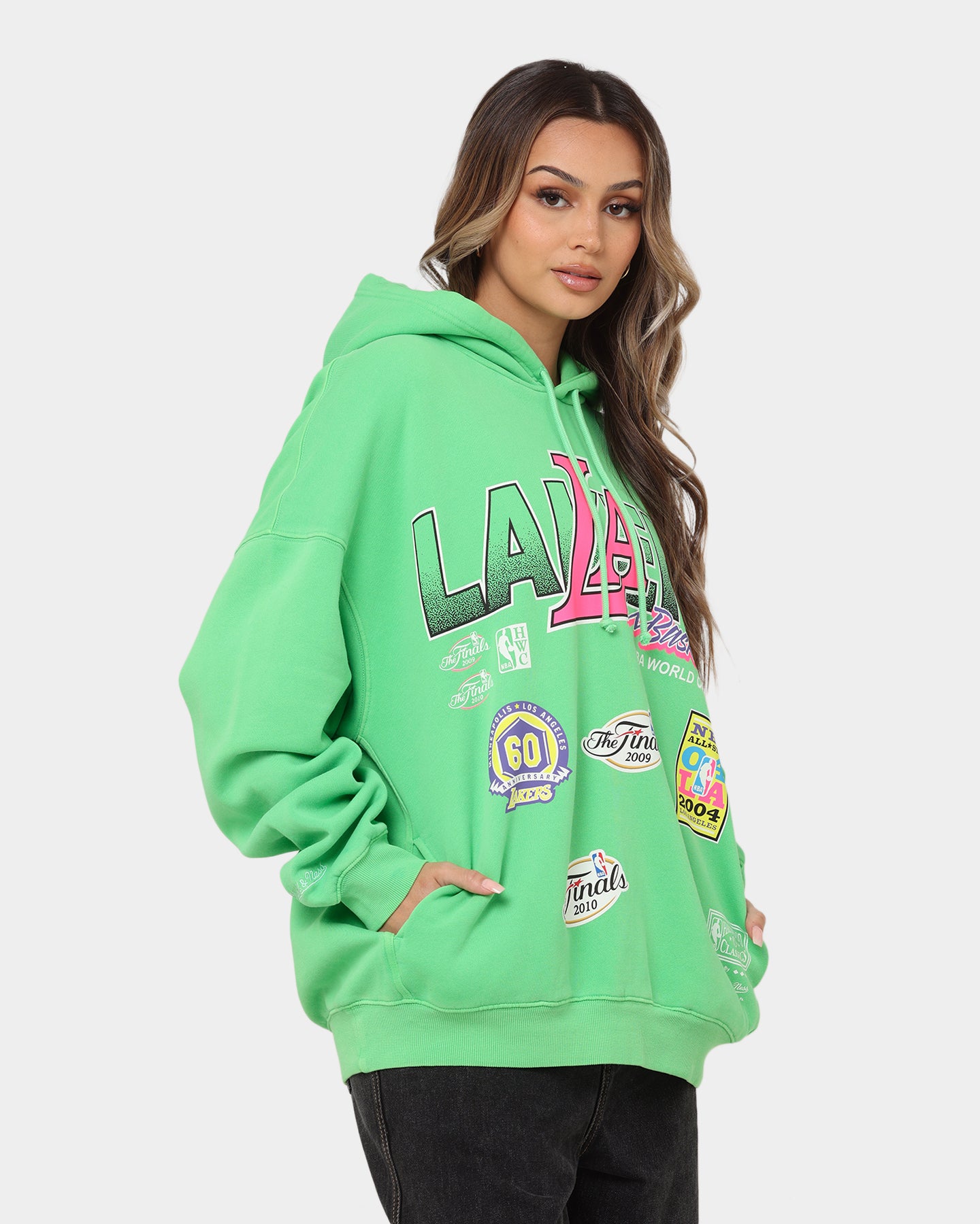 Mitchell & Ness Los Angeles Lakers Neon Champs Hoodie Neon Green
