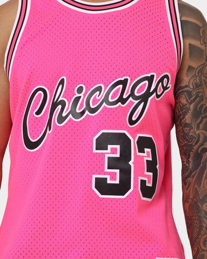 Mitchell & Ness Scottie Pippen Chicago Bulls Neon Tropical Swingman Jersey Neon Pink