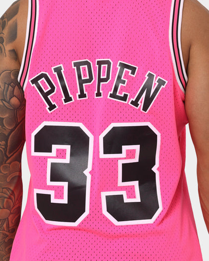 Mitchell & Ness Scottie Pippen Chicago Bulls Neon Tropical Swingman Jersey Neon Pink