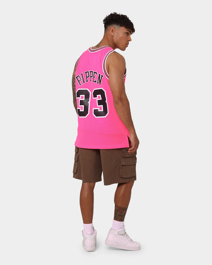 Mitchell & Ness Scottie Pippen Chicago Bulls Neon Tropical Swingman Jersey Neon Pink