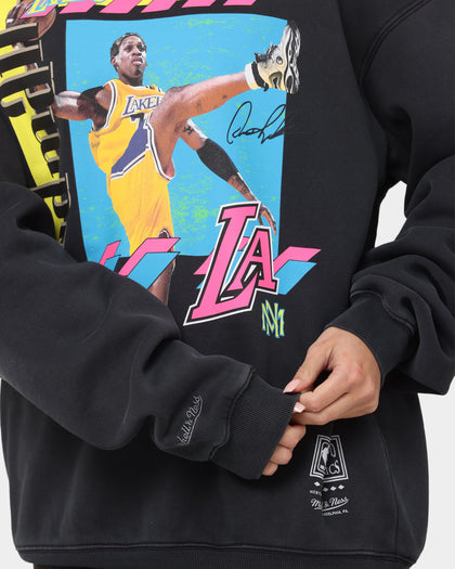 Mitchell & Ness Dennis Rodman Los Angeles Lakers Player Vibes Crewneck Faded Black
