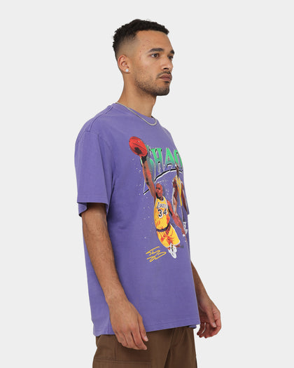Mitchell & Ness Shaquille O'Neal Los Angeles Lakers Player Vibes T-Shirt Neon Purple