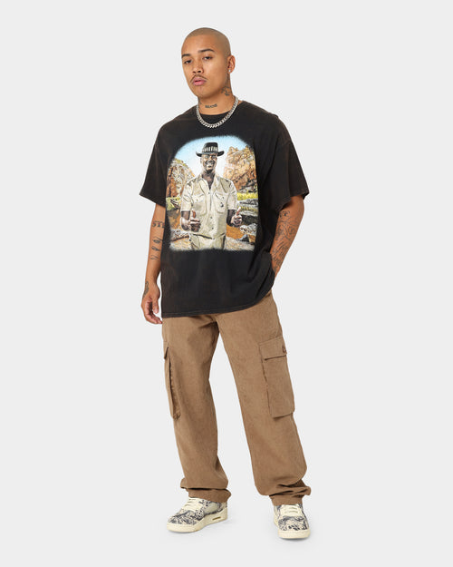 Goat Crew Aussie Shaq T-Shirt Washed Black