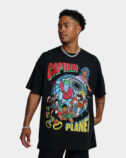 Goat Crew X Captain Planet Captain Planet Vintage T-Shirt Washed Black