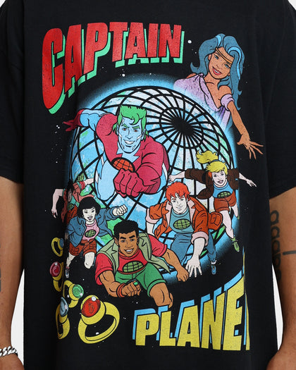 Goat Crew X Captain Planet Captain Planet Vintage T-Shirt Washed Black