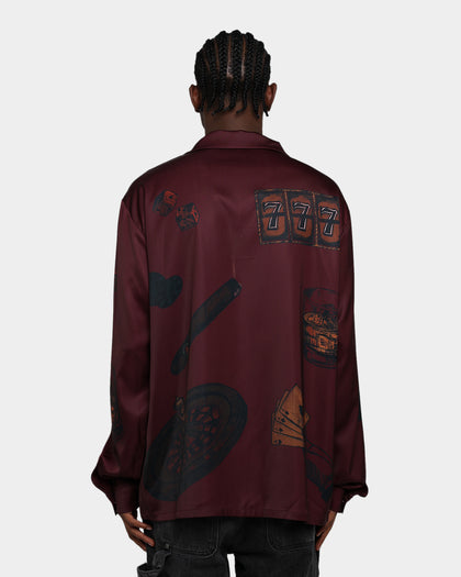 International Collective Casino Essentials Button Down Shirt Burgundy
