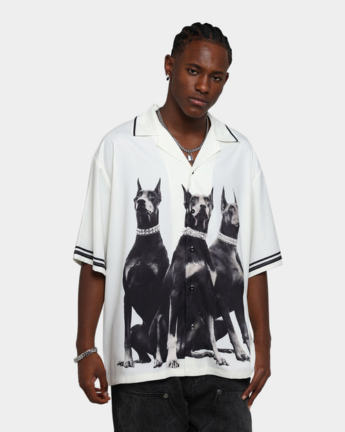 International Collective Doberman Button Down Shirt Light Blue