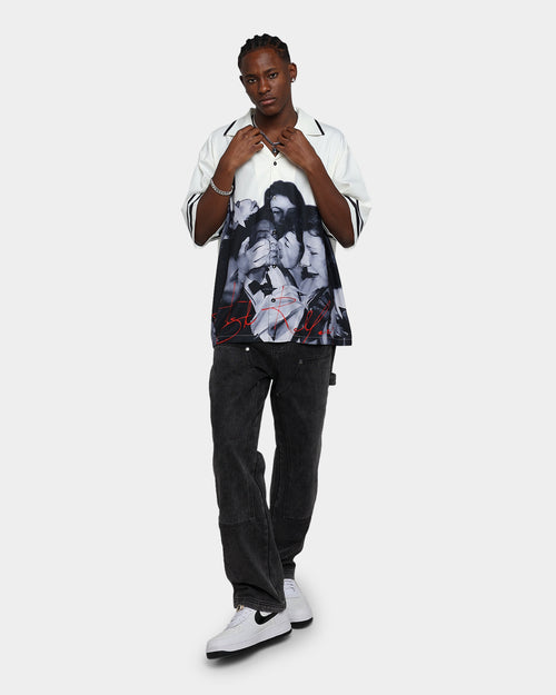 International Collective Ladies Man Button Down Shirt White