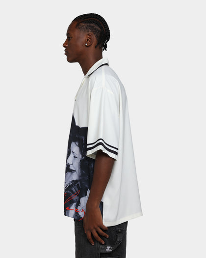 International Collective Ladies Man Button Down Shirt White