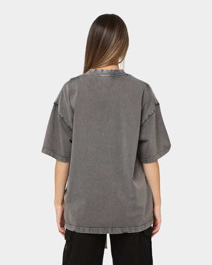 Loiter Love Is War Vintage T-Shirt Charcoal