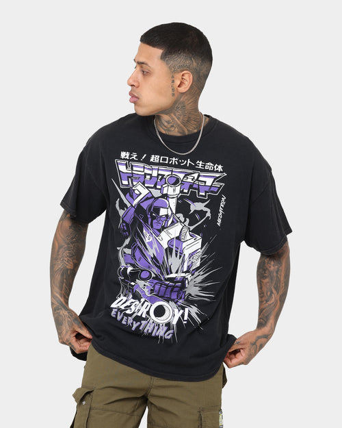 Goat Crew X Transformers Decepticons Vintage T-Shirt Black Wash