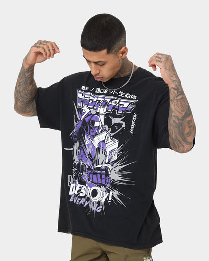 Goat Crew X Transformers Decepticons Vintage T-Shirt Black Wash
