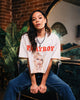 Playboy X Culture Kings Women's Shhh Crop T-Shirt Off White