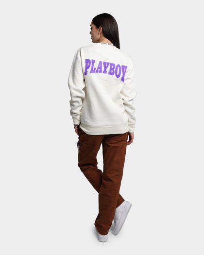 Playboy By Culture Kings Varsity Crewneck Ecru