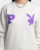 Playboy By Culture Kings Varsity Crewneck Ecru