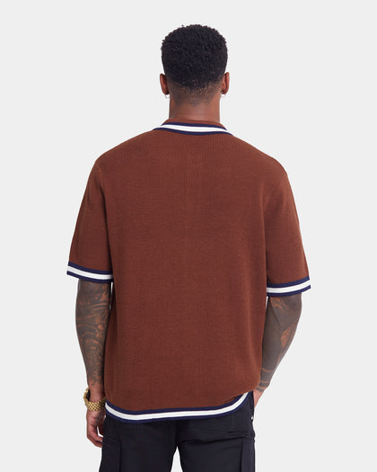 XXIII Diego Button Up Shirt Brown/Navy/White