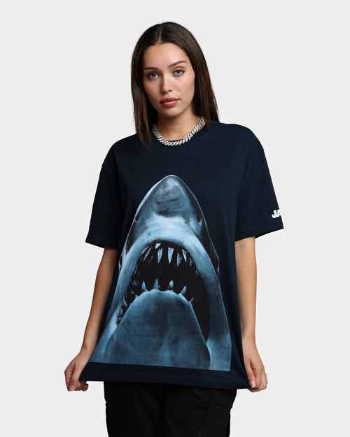 American Thrift X Jaws Jaws Vintage T-Shirt Navy