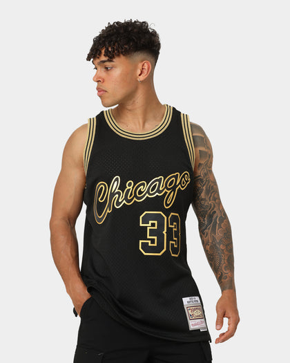Mitchell & Ness Scottie Pippen Chicago Bulls Black Gold Swing Jersey Black/Gold