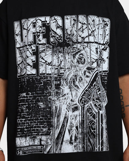 Rats Get Fat Life's Hard T-Shirt Black