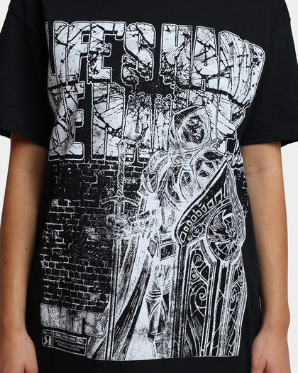 Rats Get Fat Life's Hard T-Shirt Black