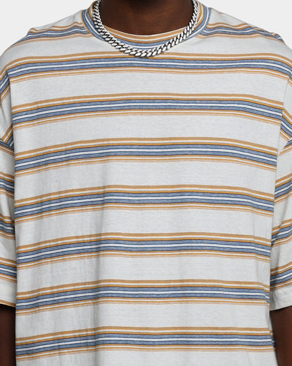 MNML Wide Striped T-Shirt Blue/Yellow