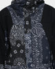 MNML Hooded Bandana Paisley Jacket Black