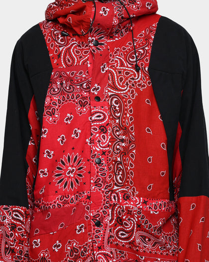 MNML Hooded Bandana Paisley Jacket Red
