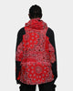 MNML Hooded Bandana Paisley Jacket Red