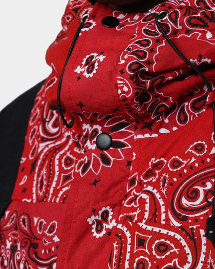 MNML Hooded Bandana Paisley Jacket Red