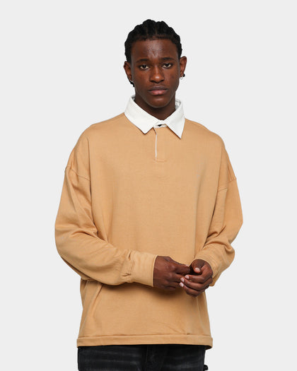 MNML Oversized Rugby Shirt Khaki