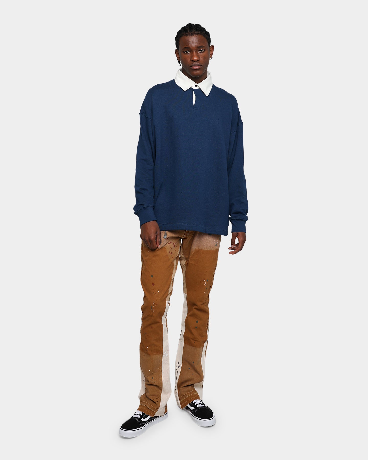 MNML Oversized Rugby Shirt Navy | Culture Kings US