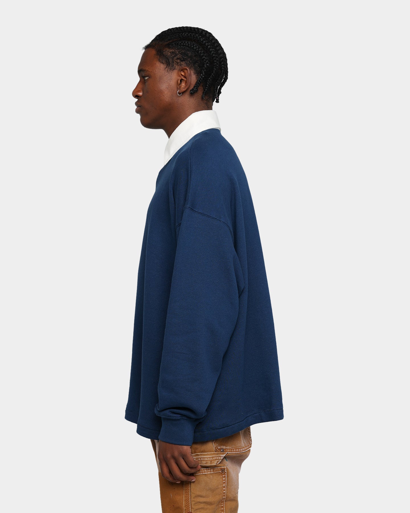 トップス knuth marf spring rugger shirt navy Knuth Marf - スプリング ラガーシャツ (ネイビー) spring rugger