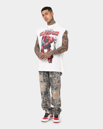 Loiter X Gundam Char's Zaku Muscle T-Shirt Off White