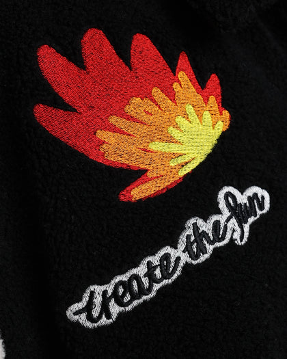 Taka Original Cosmic Universe Winter Fleece Jacket Black