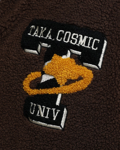 Taka Original Cosmic Universe Winter Fleece Jacket Brown