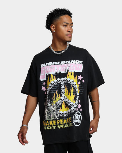 Goat Crew Make Peace T-Shirt Black Wash